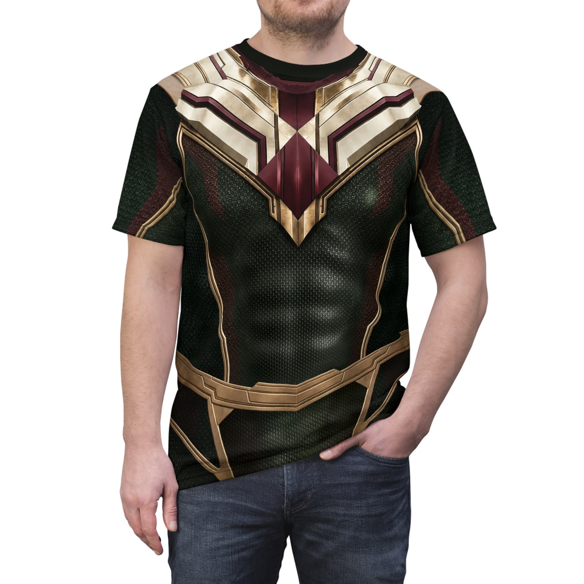 The Vision Shirt, VisionQuest TV Series Costume, MCU Fans Outfit, Comic-Con Event Apparel, Halloween Cosplay, Marvel Superhero, White Vision
