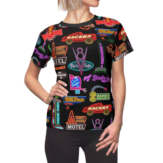 Cars Land Neon Women's Shirt, Pixar Cars Costume