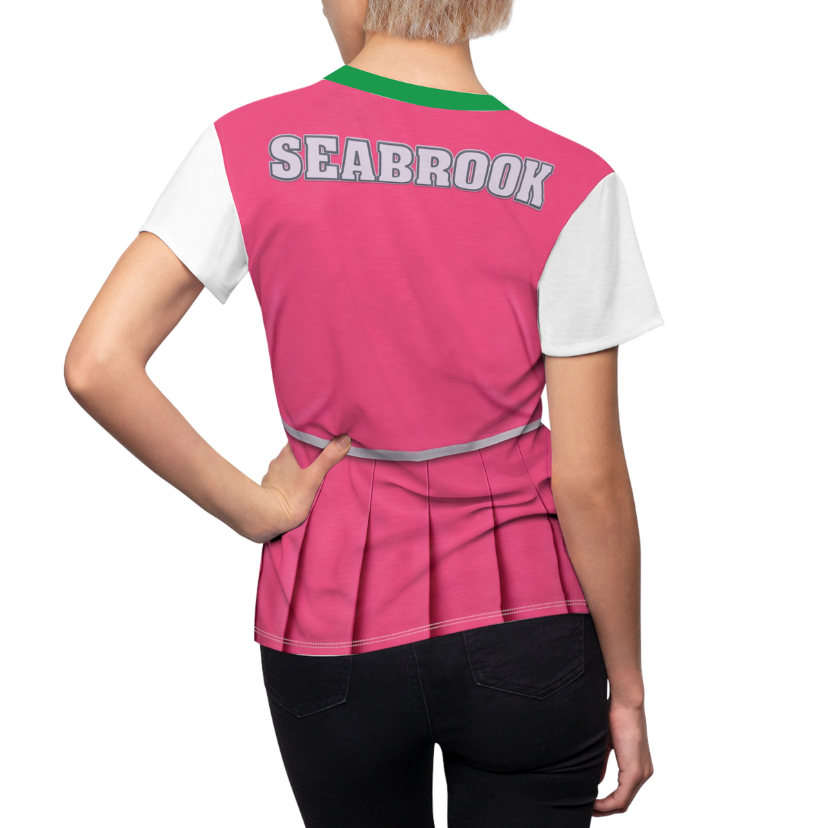 Zombies Seabrook Cheerleader Women's Shirt, Addison Wells Costume, Seabrook High School Uniform Cosplay, Mighty Shrimp, WDW Halloween Outfit