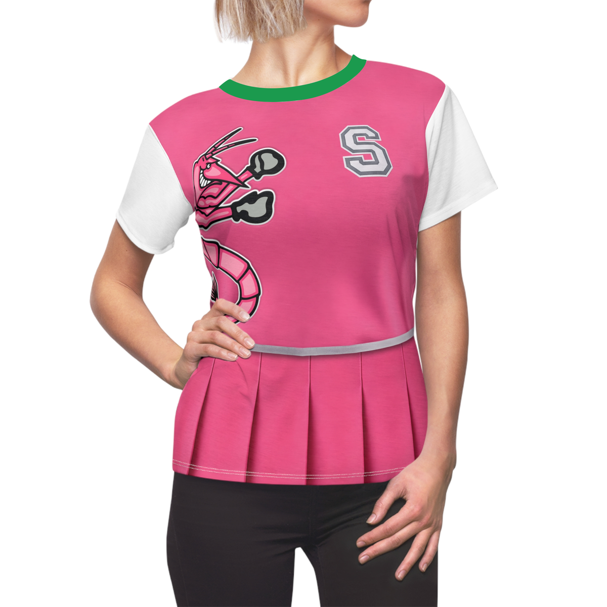 Zombies Seabrook Cheerleader Women's Shirt, Addison Wells Costume, Seabrook High School Uniform Cosplay, Mighty Shrimp, WDW Halloween Outfit