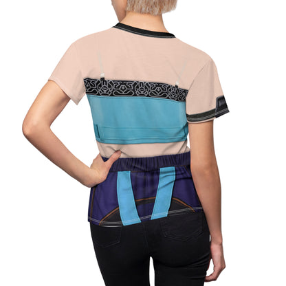 Kpop Blue Style Women's Shirt, IdoI Girl Group Inspired Cosplay Costume
