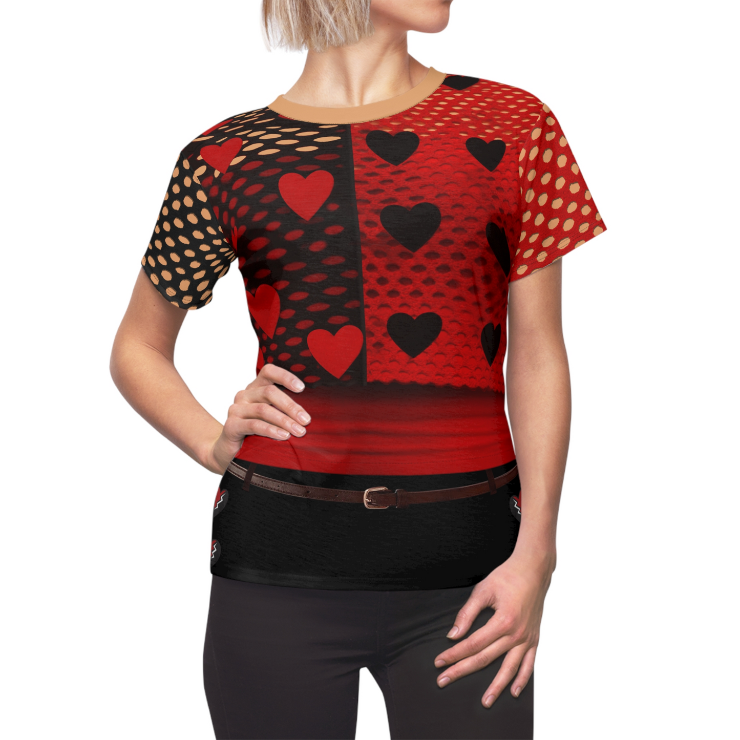 Red Dance Practice Women's Shirt, Descendants Shuffle of Love Costume