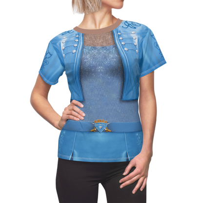 Chloe Charming Blue Jacket Women's Shirt, Descendants 5 Wicked Wonderland Costume