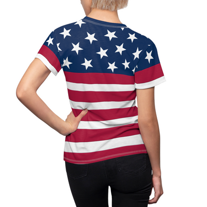 USA Soccer 2026 Fan Women's Shirt, Retro American Flag Costume