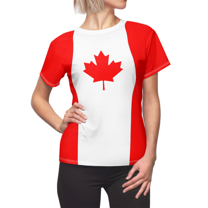Canada Soccer 2026 Fan Women's Shirt, Retro Canada Flag Costume