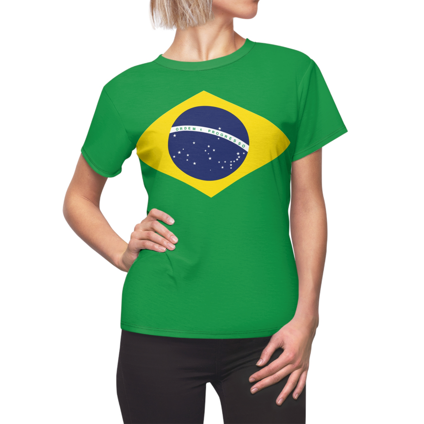 Brazil Soccer 2026 Fan Women's Shirt, Retro Brazil Flag Costume