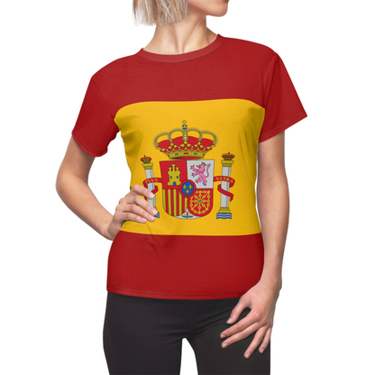 Spain Soccer 2026 Fan Women's Shirt, Retro Spain Flag Costume