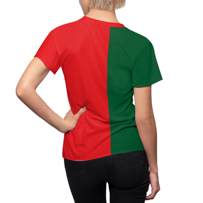 Portugal Soccer 2026 Fan Women's Shirt, Retro Portugal Flag Costume