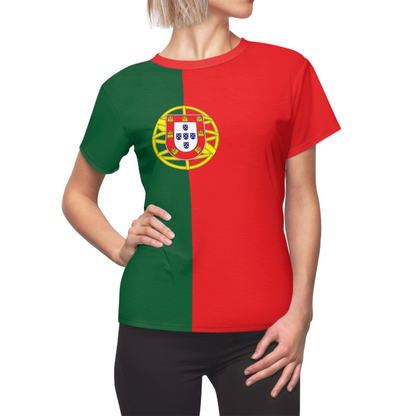 Portugal Soccer 2026 Fan Women's Shirt, Retro Portugal Flag Costume