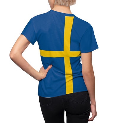 Sweden Soccer 2026 Fan Women's Shirt, Retro Sweden Flag Costume