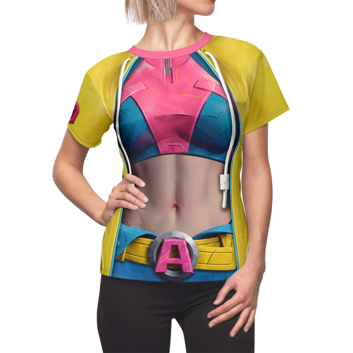 Jubilee Women's Shirt, Marvel Game Character Costume, X-Men Cosplay, Comic-Con Party Outfit, Halloween Apparel, Mutants Human Costume