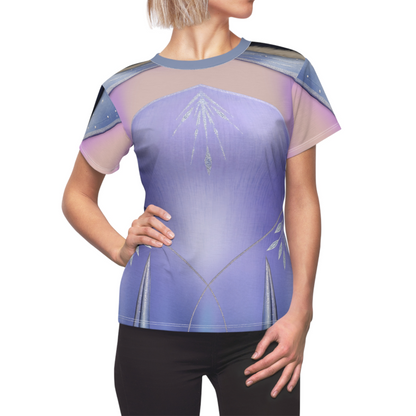 Frozen 3 Costume, Elsa Purple Womens Shirt, Elsa Lavender Hooded Gown, Disney Princess Shirt, Disney Shirts for Women, Disney World Cosplay
