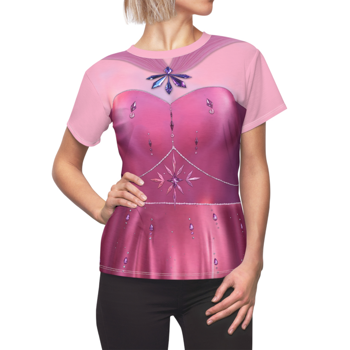 Frozen 3 Costume, Elsa Pink Womens Shirt, Disney Princess Shirt, Disney Shirts for Women, Disney World Cosplay, Walt Disney World Outfit