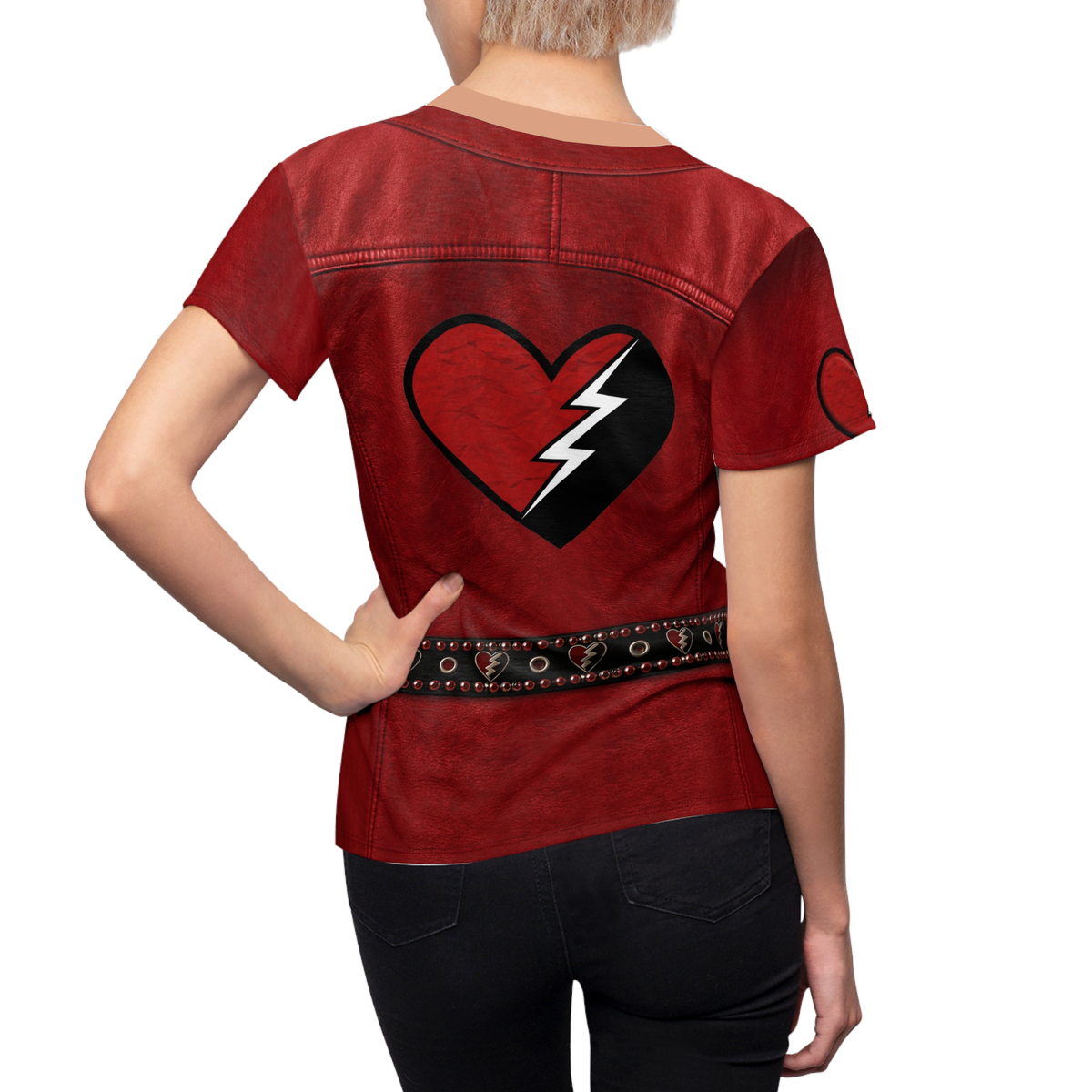 Princess Red Outfit, Descendants 5 Women's Shirt, Wicked Wonderland Costume, Musical Fantasy Cosplay, Red Hearts Apparel, Disney Halloween