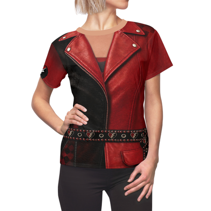 Princess Red Outfit, Descendants 5 Women's Shirt, Wicked Wonderland Costume, Musical Fantasy Cosplay, Red Hearts Apparel, Disney Halloween
