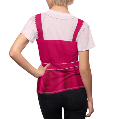 Princess Pink Women's Shirt, Descendants 5, Wicked Wonderland Costume, Musical Fantasy Cosplay, Pink Hearts of Wonderland, Auradon Outfit