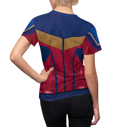 Ms. Marvel Women's Shirt, Captain Marvel Battle Suit Costume, Kamala Khan Cosplay, Super Hero Outfit, Comic-Con Event Apparel, AvengerCon