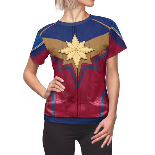 Ms. Marvel Women's Shirt, Captain Marvel Battle Suit Costume, Kamala Khan Cosplay, Super Hero Outfit, Comic-Con Event Apparel, AvengerCon