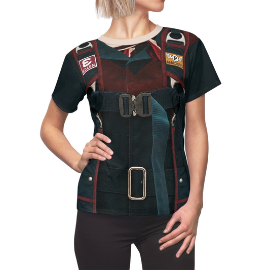 E.D.I.T.H. Aviator Jumpsuit Women's Shirt, VisionQuest TV Series Costume, MCU Fans Outfit, Halloween Cosplay, Marvel Character Apparel