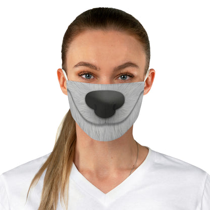 Bolt White German Shepherd Colth Face Mask, Bolt Costume