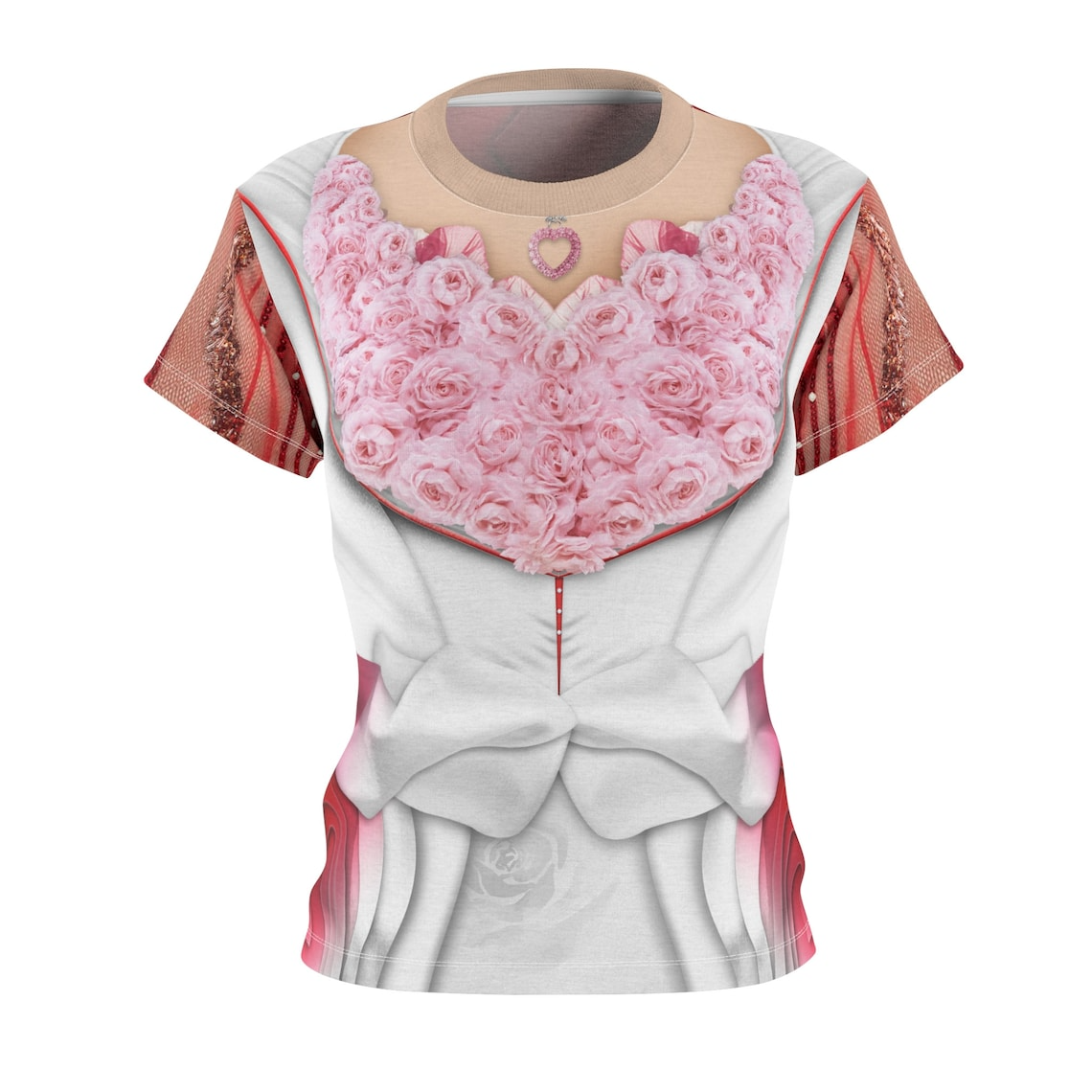 Queen of Hearts Red and White Roses Women's Shirt, Descendants 4 The Rise Of Red Costume