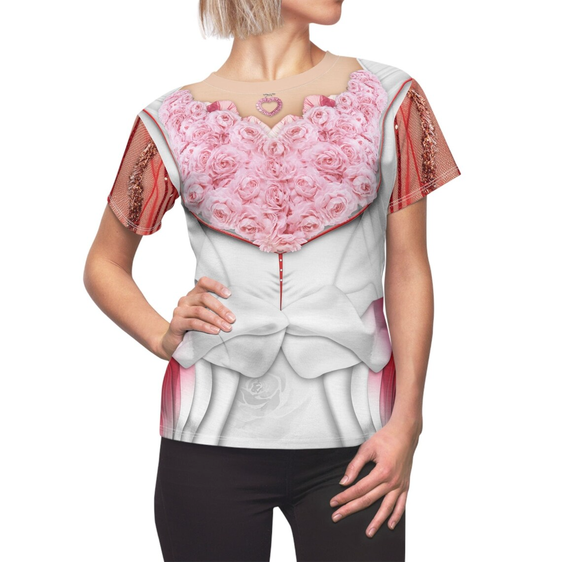 Queen of Hearts Red and White Roses Women's Shirt, Descendants 4 The R –  EasyCosplayCostumes