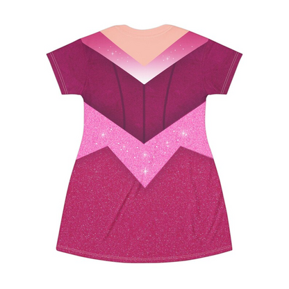 sleeping beauty short dress Girls Disney Princess Sleeping Beauty Aurora Cosplay Short Sleeve Sweater Dress, Sizes 4-12