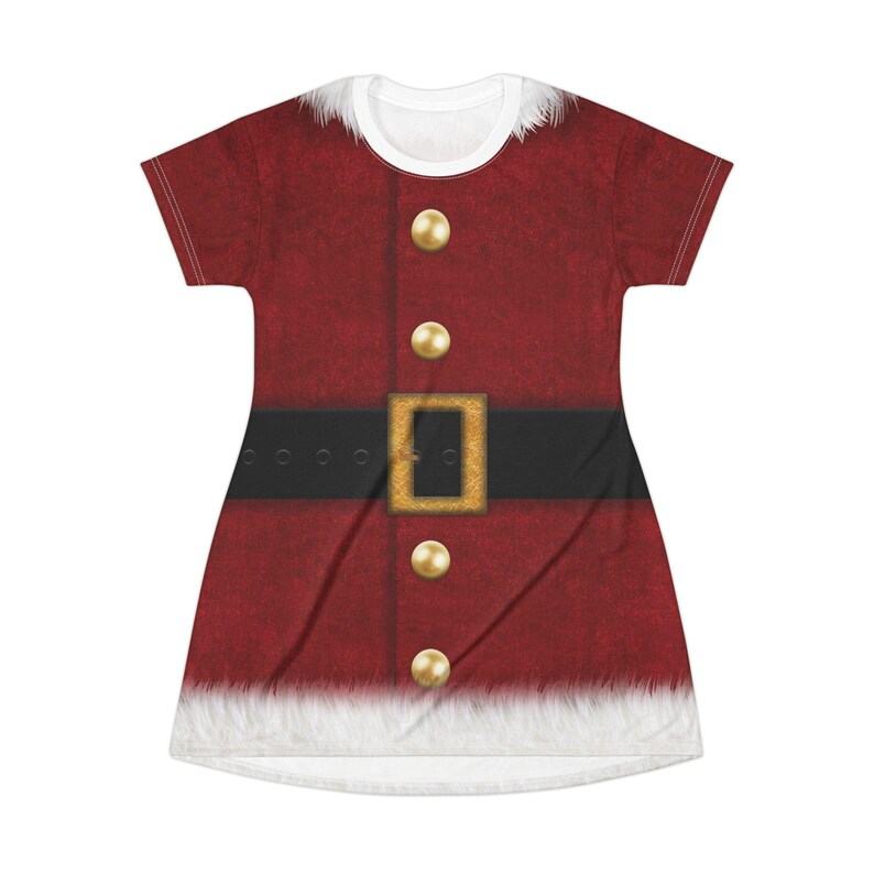 Christmas Short Sleeve Dress, Santa Claus Costume