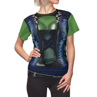 Gamora Blue and Black Women Shirt, Guardians of the Galaxy Costume