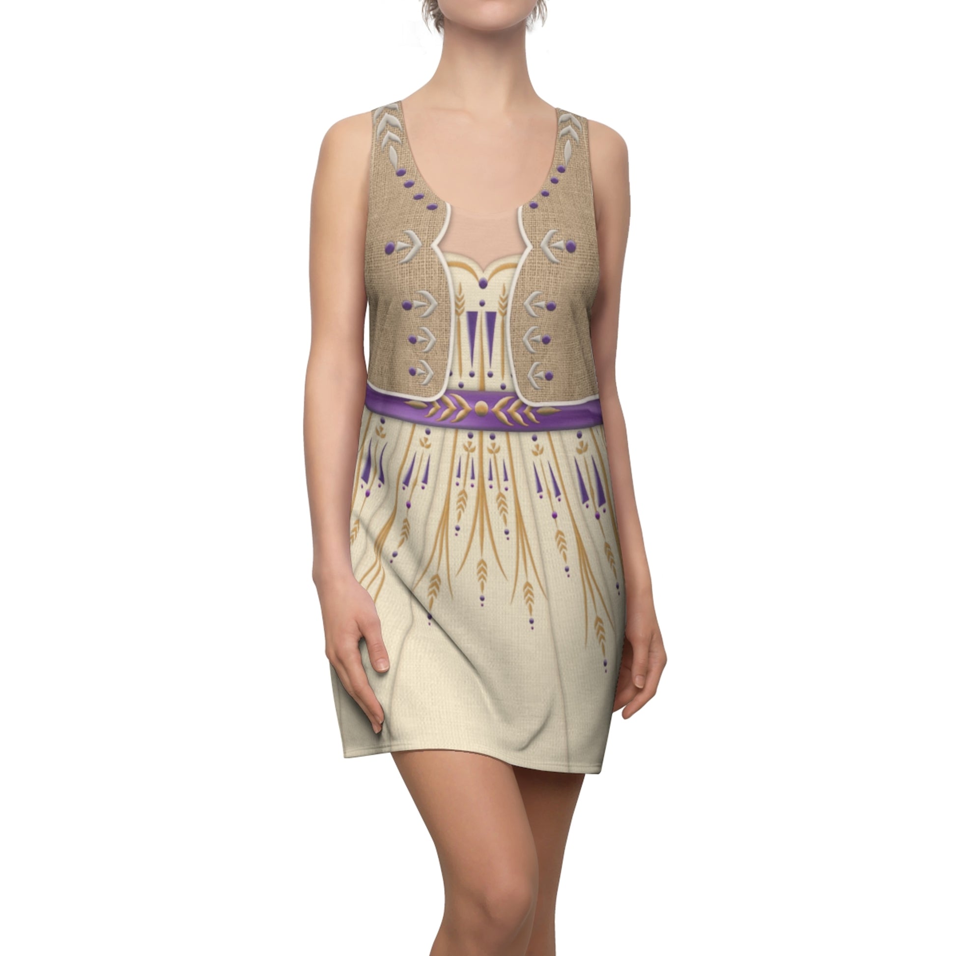 Princess Anna Cream Ceremony Dress, Frozen 2 Costume – EasyCosplayCostumes