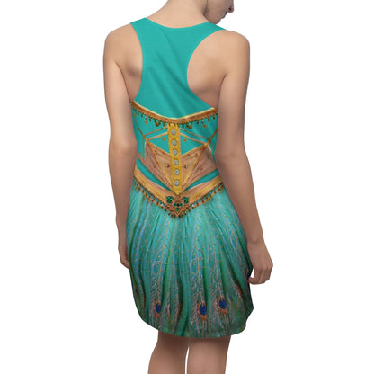 Jasmine Blue Peacock Dress, Aladdin Live Action Costume