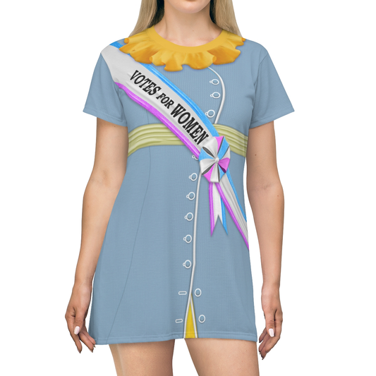 Mrs. Banks Suffragette Short Sleeve Dress, Mary Poppins Costume