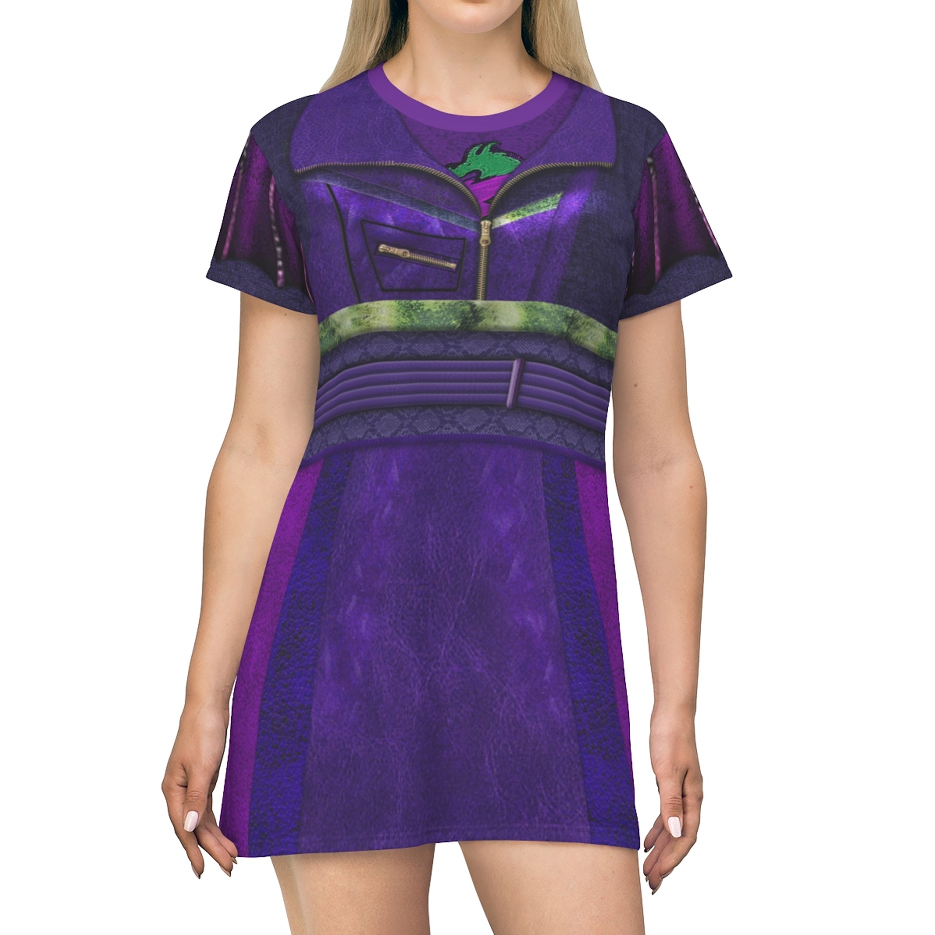 Mal Purple and Green Sleeve Dress, Descendants 3 Costume EasyCosplayCostumes Mal Purple and Green Sleeve Dress, Descendants 3 Costume EasyCosplayCostumes