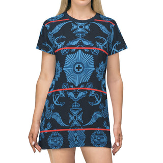 Turquoise Basotho Short Sleeve Dress, Black Panther Costume