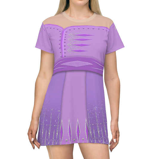 Queen Elsa Purple Ceremony Sleeve Dress, Frozen 2 Costume