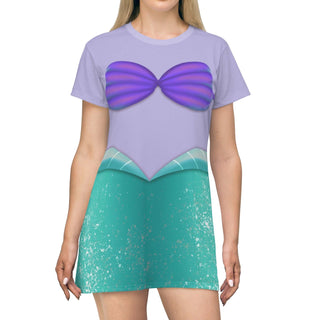 Ariel Mermaid Short Sleeve Dress, The Little Mermaid Costume