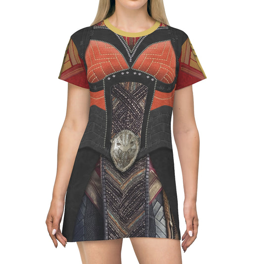 Okoye Short Sleeve Dress, Black Panther Costume