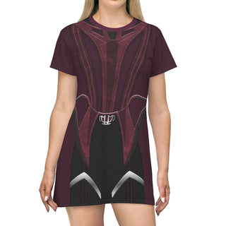 Wanda Scarlet Witch Short Sleeve Dress, WandaVision TV Series Costume