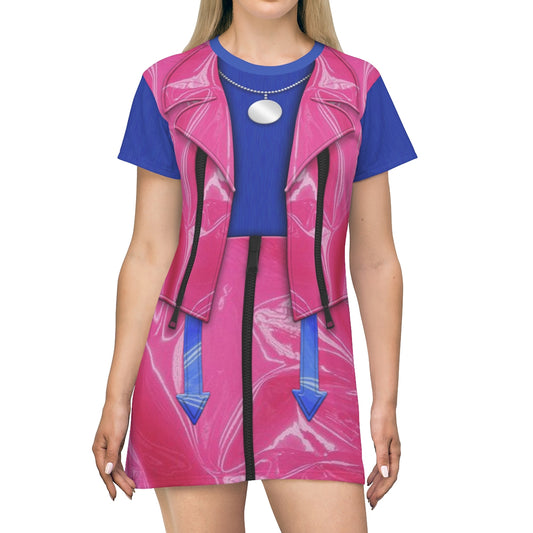 Nebula Wade Blue and Pink Short Sleeve Dress, Zenon Costume