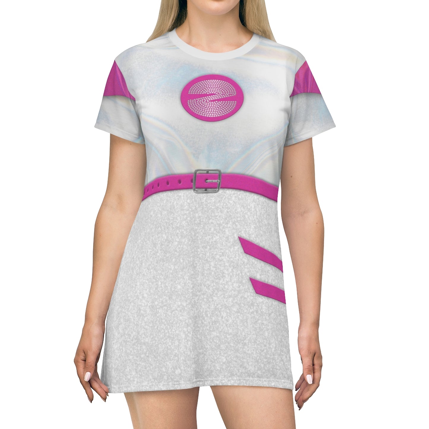 Zenon Kar Silver Short Sleeve Dress, Zenon Costume