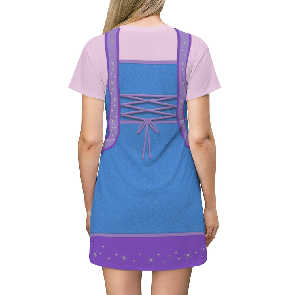 Blue Bippity Boppity Boutique Sleeve Dress, Disney Cast Member Costume