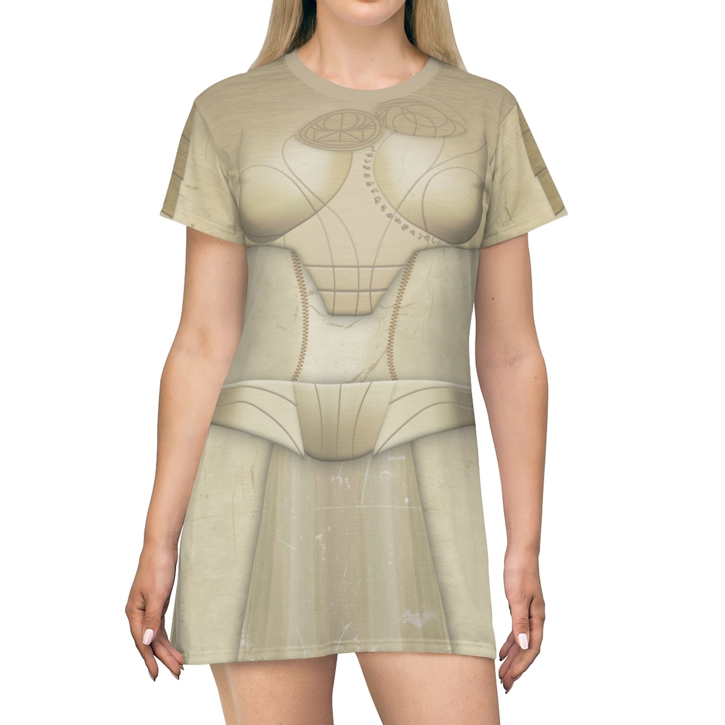 Thena Short Sleeve Dress, Eternals Costume