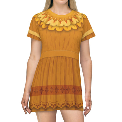 encanto orange dress Disney Encanto Pepa Madrigal Kids Halloween Cosplay Costume