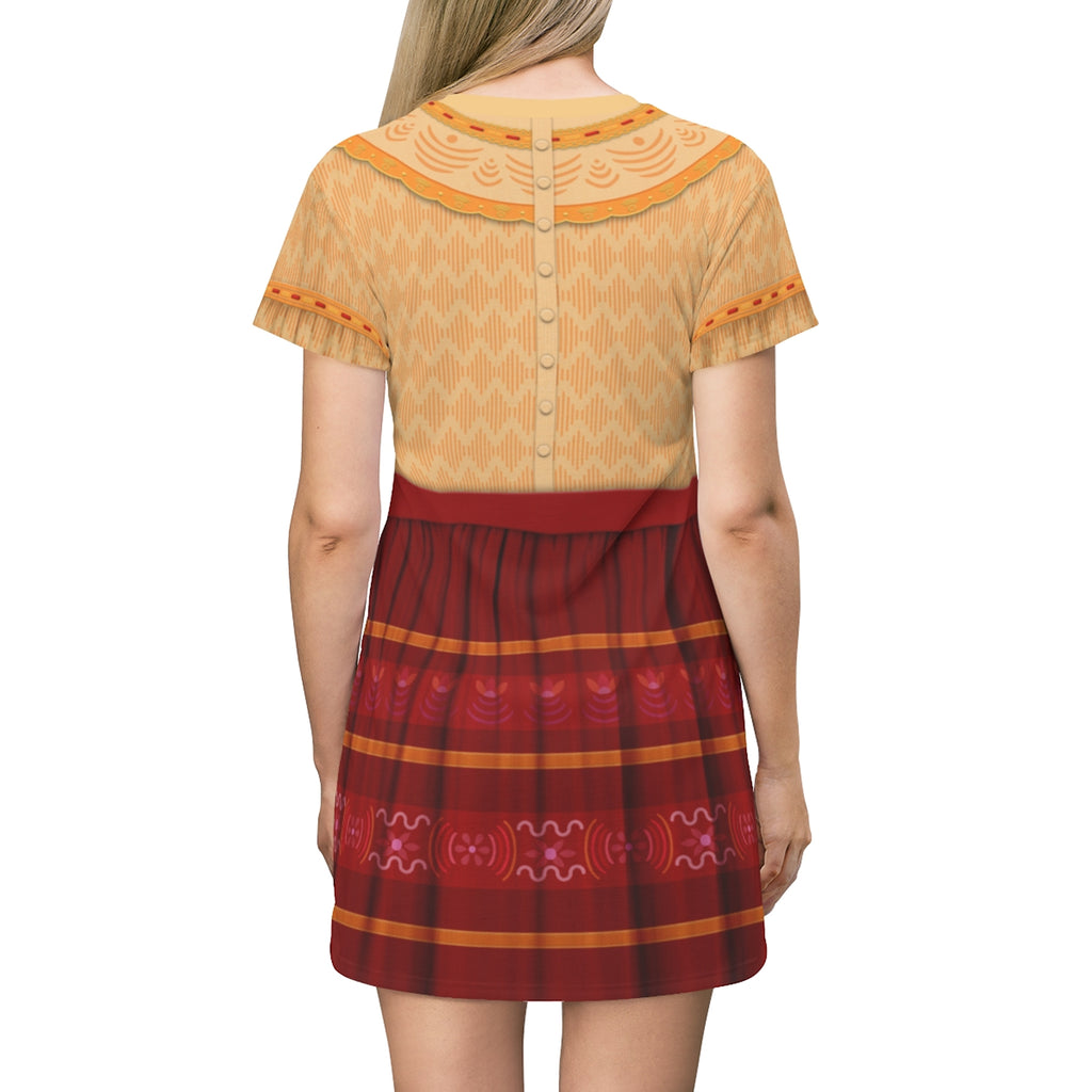 Disney Encanto Short Sleeve Dress, Dolores Madrigal Cosplay Costume
