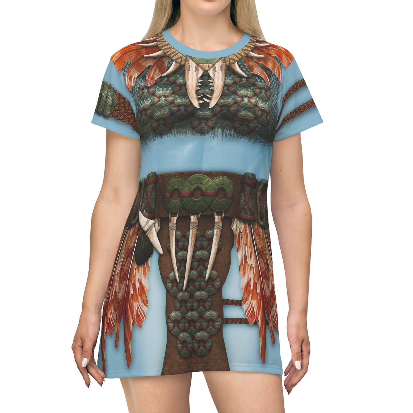 Namora Short Sleeve Dress, Wakanda Forever Costume