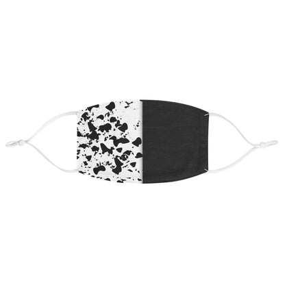 Cruella De Vil Black and White Face Mask, Cruella Costume