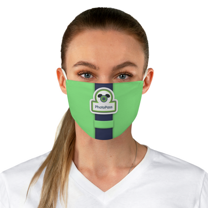 Photopass Cast Member Green Uniforms Face Mask, Disney Cast Member Costume