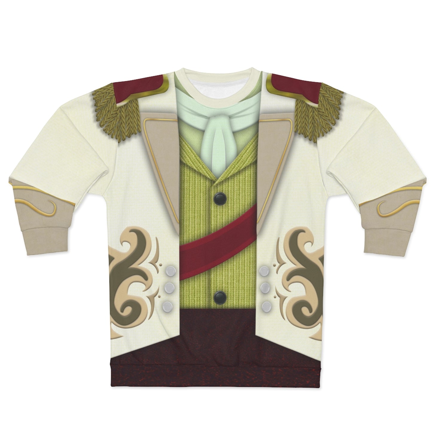 Prince Hans White Suit Long Sleeve Shirt, Frozen Costume