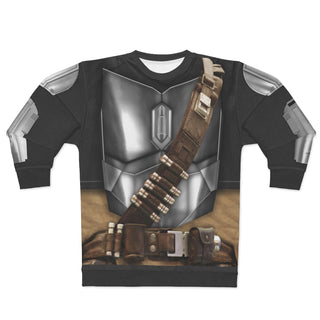 Steel Mandalorian Armor Long Sleeve Sweatshirt, Mandalorian Costume