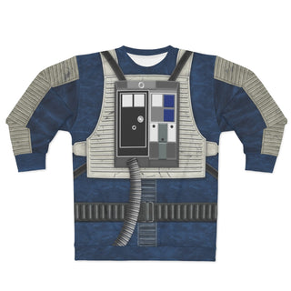 Blue Squadron Resistance Pilot Long Sleeves Shirt, Star Wars Saga Costume